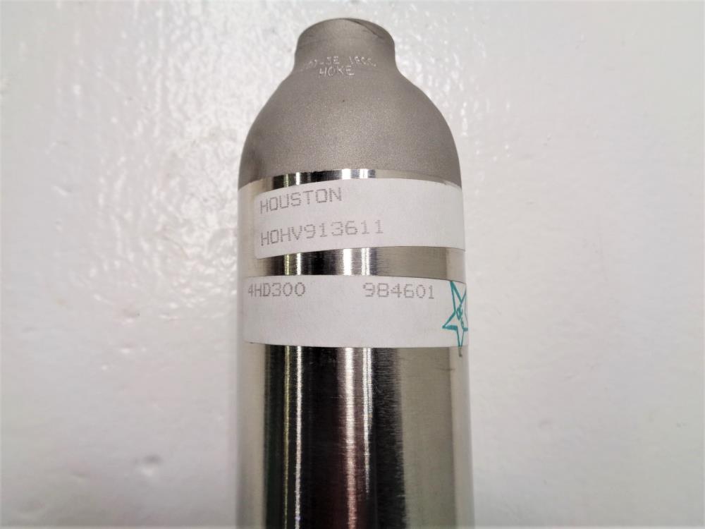 Hoke Sample Cylinder 4HD300 DOT-3E 1800, 304 Stainless Steel HOHV913611